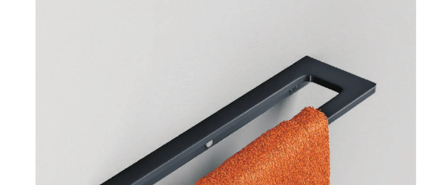 Plato premium black towel rack